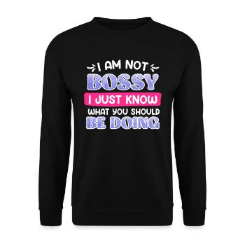 Je ne suis pas Bossy Mama Boss Boss Mother’s Day Boss Boss - Sweat-shirt Unisexe - noir - Devant - Alina (178cm) & Michal (187cm)