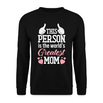 Meilleure maman du monde Fête des mères Meilleure maman - Sweat-shirt Unisexe - noir - Devant - Alina (178cm) & Michal (187cm)