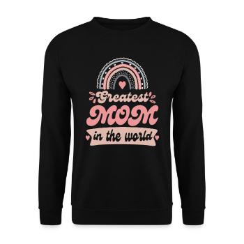 Weltbeste Mama Muttertag Beste Mama coolste Mama - Unisex Pullover - Schwarz - Vorne - Alina (178cm) & Michal (187cm)