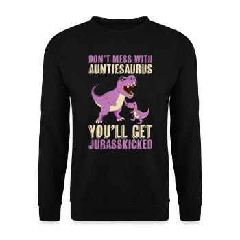 Tantesaurus Fête des mères Tante Tante Tante - Sweat-shirt Unisexe - noir - Devant - Alina (178cm) & Michal (187cm)