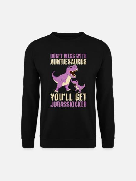 Tantesaurus Muttertag Tanten Auntiesaurus - Unisex Pullover - Schwarz