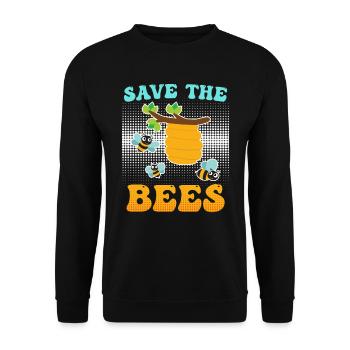 Journée de la Terre de Conservation Save the Bees - Sweat-shirt Unisexe - noir - Devant - Alina (178cm) & Michal (187cm)