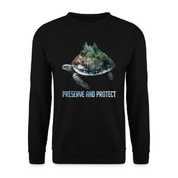 Protection des animaux menacés Nature - Sweat-shirt Unisexe - noir - Devant - Alina (178cm) & Michal (187cm)