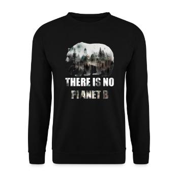 Il n’y a pas de Planète B Earth Day Mission Erde - Sweat-shirt Unisexe - noir - Devant - Alina (178cm) & Michal (187cm)