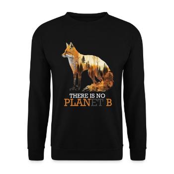 There is no Planet B endangered species - Unisex Sweatshirt - black - Front - Alina (178cm) & Michal (187cm)