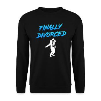 Finally divorced divorce party divorce - Unisex Sweatshirt - black - Front - Alina (178cm) & Michal (187cm)