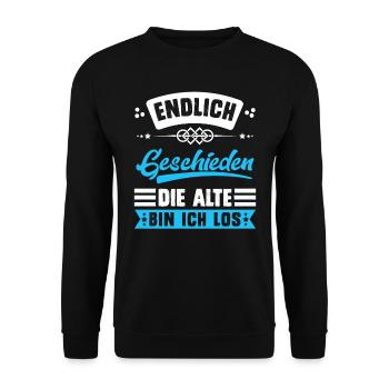 Finally divorced divorce party divorce - Unisex Sweatshirt - black - Front - Alina (178cm) & Michal (187cm)