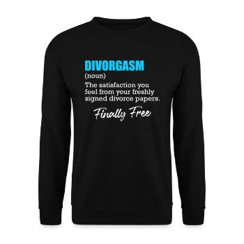 Divorce Party Finally Divorced Divorce - Unisex Sweatshirt - black - Front - Alina (178cm) & Michal (187cm)