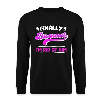 Finally divorced divorce party divorce - Unisex Sweatshirt - black - Front - Alina (178cm) & Michal (187cm)