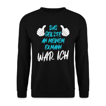 Scheidungsparty Finally Divorced Ehe Scheidung - Unisex Pullover - Schwarz - Vorne - Alina (178cm) & Michal (187cm)