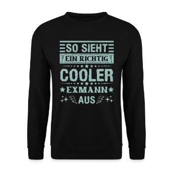 This is what a really cool ex-husband looks like Divorce - Unisex Sweatshirt - black - Front - Alina (178cm) & Michal (187cm)