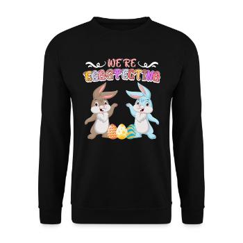 Joyeux oeuf de Pâques specte maman et papa - Sweat-shirt Unisexe - noir - Devant - Alina (178cm) & Michal (187cm)