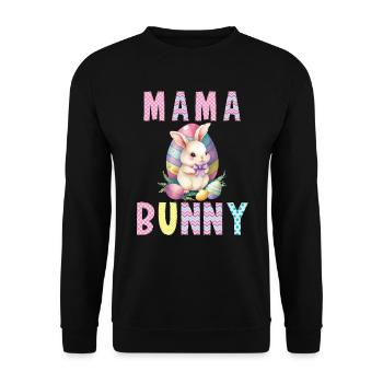 Easter Bunny Mama Rabbit Easter Mother Rabbit - Unisex Sweatshirt - black - Front - Alina (178cm) & Michal (187cm)