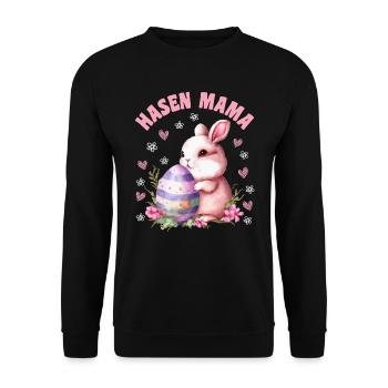 Bunnies Mama Rabbit Easter Bunny Easter Friends Easter - Unisex Sweatshirt - black - Front - Alina (178cm) & Michal (187cm)