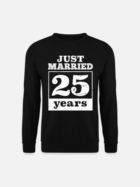 Recién casado 25 años Bodas de Plata - Sudadera unisex - negro