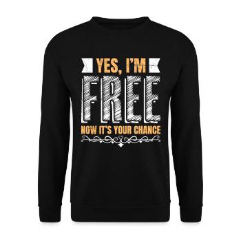 Célibataire - Vous pouvez vous adresser à moi Femme célibataire - Sweat-shirt Unisexe - noir - Devant - Alina (178cm) & Michal (187cm)