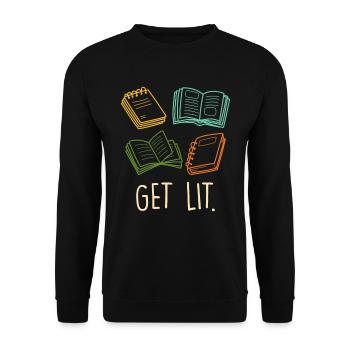 Obtenez des amateurs de livres Lit et des amateurs de livres fans de lecture - Sweat-shirt Unisexe - noir - Devant - Alina (178cm) & Michal (187cm)