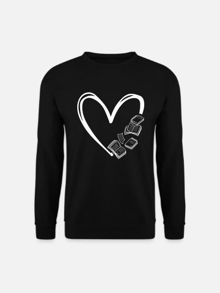 Book lover Book Heart Bookworm Book lover - Unisex Sweatshirt - black