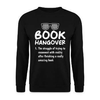 Books Hangover Book lovers and bookworms - Unisex Sweatshirt - black - Front - Alina (178cm) & Michal (187cm)