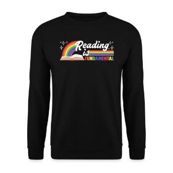 Reading Love Book Lovers Bookworm Book Lovers - Unisex Sweatshirt - black - Front - Alina (178cm) & Michal (187cm)
