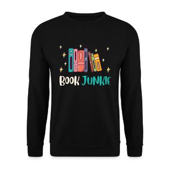 Amateurs de livres Book Junkie Reading amis et - Sweat-shirt Unisexe - noir - Devant - Alina (178cm) & Michal (187cm)