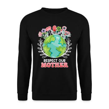 Rettet die Erde Umweltschützer Mutter Erde - Unisex Pullover - Schwarz - Vorne - Alina (178cm) & Michal (187cm)