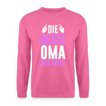 Beste Oma Muttertag weltbeste Oma Großmutter - Unisex Pullover - Pink - Vorne