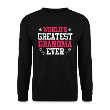 World's Best Grandma Mother's Day Best Grandma Super Grandma - Unisex Sweatshirt - black - Front - Alina (178cm) & Michal (187cm)