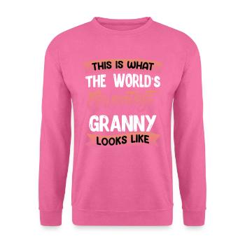 World's Best Grandma Mother's Day Best Grandma Super Grandma - Unisex Sweatshirt - pink - Front