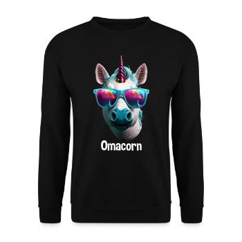 Grandma Unicorn Mother's Day Fans Grandma Omi - Unisex Sweatshirt - black - Front - Alina (178cm) & Michal (187cm)