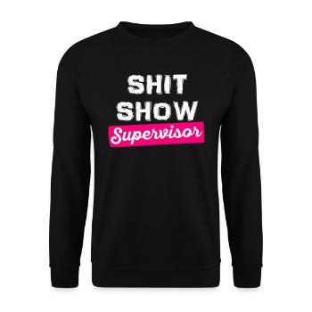 Superviseur Maman Maman Boss Fête des mères Mères - Sweat-shirt Unisexe - noir - Devant - Alina (178cm) & Michal (187cm)
