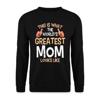 La plus grande fête des mères du monde Meilleure Mama Queen - Sweat-shirt Unisexe - noir - Devant - Alina (178cm) & Michal (187cm)