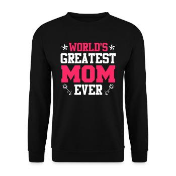 Weltbeste Mama Muttertag Beste Mama coolste Mama - Unisex Pullover - Schwarz - Vorne - Alina (178cm) & Michal (187cm)