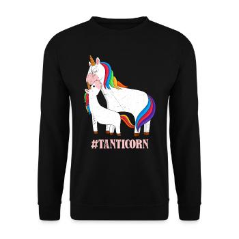 Licorne cool Fête des mères Tantes Licornes - Sweat-shirt Unisexe - noir - Devant - Alina (178cm) & Michal (187cm)