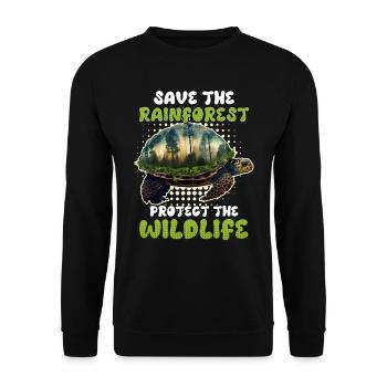 Sauvons la forêt tropicale Conservation de la faune - Sweat-shirt Unisexe - noir - Devant - Alina (178cm) & Michal (187cm)