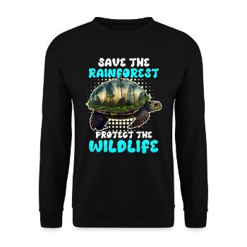 Sauvons la forêt tropicale Conservation de la faune - Sweat-shirt Unisexe - noir - Devant - Alina (178cm) & Michal (187cm)