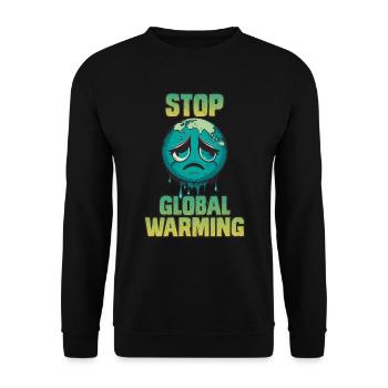 Protection du climat Stopper le réchauffement climatique Respectueux du climat - Sweat-shirt Unisexe - noir - Devant - Alina (178cm) & Michal (187cm)