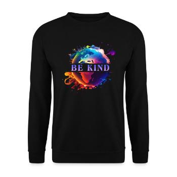 Be Child with Mother Earth Environmental Protection Nature - Unisex Sweatshirt - black - Front - Alina (178cm) & Michal (187cm)
