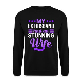 Divorce Women Divorce Party Ex Wife - Unisex Sweatshirt - black - Front - Alina (178cm) & Michal (187cm)