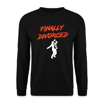 Finally divorced divorce party divorce - Unisex Sweatshirt - black - Front - Alina (178cm) & Michal (187cm)
