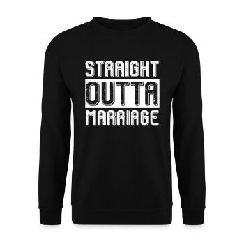 Marriage from divorce party Ex-husband divorce - Unisex Sweatshirt - black - Front - Alina (178cm) & Michal (187cm)