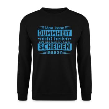 Scheidungsparty glücklich Geschieden Divorce - Unisex Pullover - Schwarz - Vorne - Alina (178cm) & Michal (187cm)