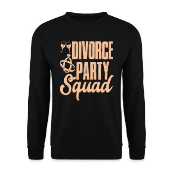 Divorce Party Finally Divorced Divorce - Unisex Sweatshirt - black - Front - Alina (178cm) & Michal (187cm)