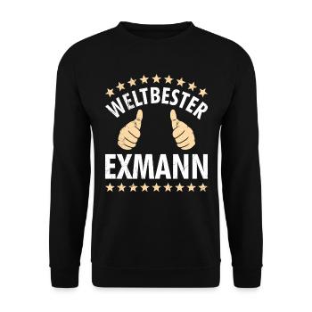 Scheidung Männer frisch geschieden Scheidungsparty - Unisex Pullover - Schwarz - Vorne - Alina (178cm) & Michal (187cm)