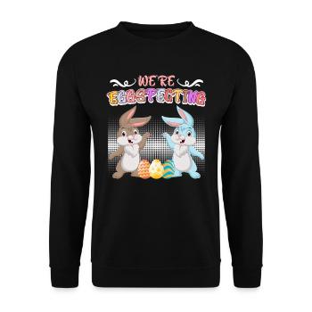 Joyeux oeuf de Pâques specte maman et papa - Sweat-shirt Unisexe - noir - Devant - Alina (178cm) & Michal (187cm)