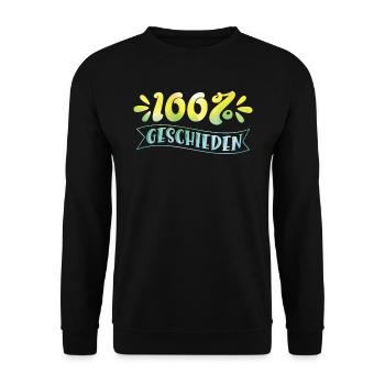 Divorce category 100% Divorced Divorce - Unisex Sweatshirt - black - Front - Alina (178cm) & Michal (187cm)