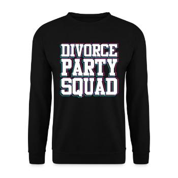 Divorce Party Happily Divorced Divorce - Unisex Sweatshirt - black - Front - Alina (178cm) & Michal (187cm)