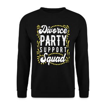 Divorce Party Man Happy Divorced - Unisex Sweatshirt - black - Front - Alina (178cm) & Michal (187cm)