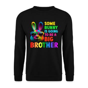 Lapin de Pâques Oeuf de Pâques specting Baby Bunny Brother - Sweat-shirt Unisexe - noir - Devant - Alina (178cm) & Michal (187cm)