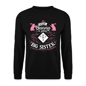 Sister Rabbit Easter Friends Easter Bunnies - Unisex Sweatshirt - black - Front - Alina (178cm) & Michal (187cm)